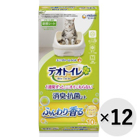 【あす宅】【セット販売】デオトイレ ふんわり香る消臭・抗菌シート ナチュラルソープの香り 10枚×12袋