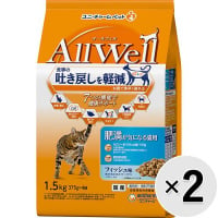 【セット販売】All Well 肥満が気になる猫用 フィッシュ味 挽き小魚とささみフリーズドライパウダー入り 1.5kg×2コ