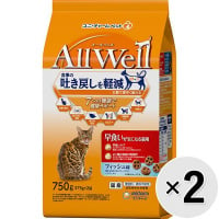 【セット販売】All Well 早食いが気になる猫用 フィッシュ味 挽き小魚とささみフリーズドライパウダー入り 750g×2コ