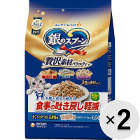 【セット販売】銀のスプーン ドライ 贅沢素材バラエティ 食事の吐き戻し軽減フード まぐろ・かつお・白身魚味 650g×2コ