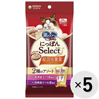 【あす宅】【セット販売】銀のスプーン にっぽんSelect 総合栄養食 とろリッチ 2種のアソート 焼津産まぐろ節使用＆枕崎産かつお節使用 48g（6g×8本）×5コ