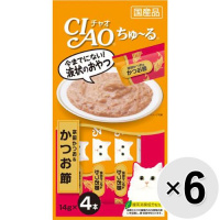 【あす宅】【セット販売】チャオ ちゅ～る 宗田かつお＆かつお節 （14g×4本）×6コ [ちゅーる]