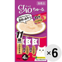 【あす宅】【セット販売】チャオ ちゅ～る 11歳からのとりささみ （14g×4本）×6コ [ちゅーる]