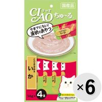 【あす宅】【セット販売】チャオ ちゅ～る とりささみ＆いか （14g×4本）×6コ [ちゅーる]