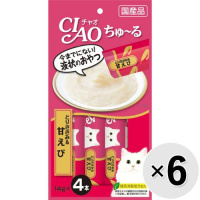 【あす宅】【セット販売】チャオ ちゅ～る とりささみ＆甘えび （14g×4本）×6コ [ちゅーる]