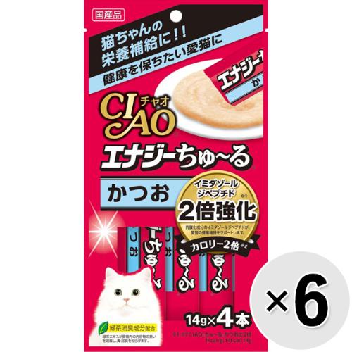 【セット販売】チャオ エナジーちゅ～る かつお （14g×4本）×6コ[ちゅーる]