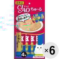 【セット販売】チャオ ちゅ～る いわし＆まぐろ （14g×4本）×6コ ［ちゅーる］