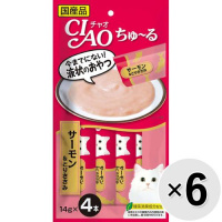 【セット販売】チャオ ちゅ～る サーモン＆とりささみ （14g×4本）×6コ ［ちゅーる］