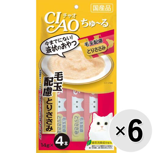 【セット販売】チャオ ちゅ～る 毛玉配慮 とりささみ （14g×4本）×6コ ［ちゅーる］
