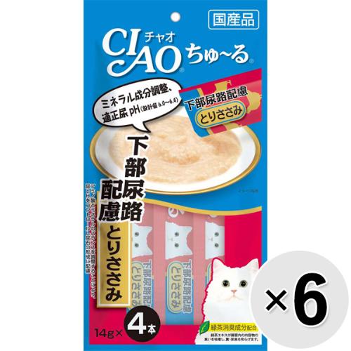 【セット販売】チャオ ちゅ～る 下部尿路配慮 とりささみ （14g×4本）×6コ ［ちゅーる］