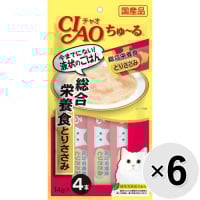 【セット販売】チャオ ちゅ～る 総合栄養食 とりささみ （14g×4本）×6コ ［ちゅーる］