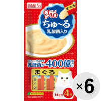 【セット販売】チャオ ちゅ～る 乳酸菌入り まぐろ （14g×4本）×6コ ［ちゅーる］