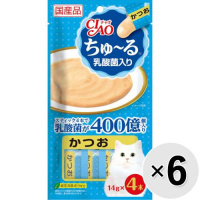 【セット販売】チャオ ちゅ～る 乳酸菌入り かつお （14g×4本）×6コ ［ちゅーる］