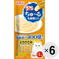 【セット販売】チャオ ちゅ～る 乳酸菌入り とりささみ （14g×4本）×6コ ［ちゅーる］