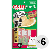 【セット販売】チャオ ちゅ～る 総合栄養食 かつお （14g×4本）×6コ［ちゅーる］