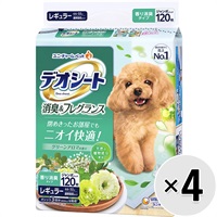 【あす宅】【ケース販売】デオシート 消臭＆フレグランス グリーンアロマの香り レギュラー 120枚×4コ