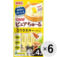 【セット販売】いなば ピュアちゅ～る とりささみ チーズ入り （14g×4本）×6コ ［ちゅーる］