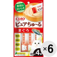 【セット販売】チャオ ピュアちゅ～る まぐろ （14g×4本）×6コ ［ちゅーる］