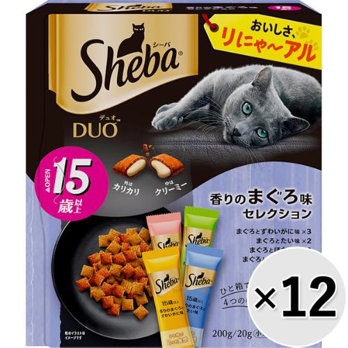 【ケース販売】シーバ デュオ 15歳以上 香りのまぐろ味セレクション 200g×12コ