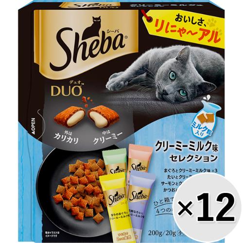 【ケース販売】シーバ デュオ クリーミーミルク味セレクション 200g×12コ