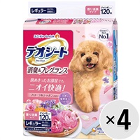 【あす宅】【ケース販売】デオシート 消臭＆フレグランス フローラルシャボンの香り レギュラー 120枚×4コ