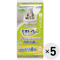 【あす宅】【セット販売】デオトイレ ふんわり香る消臭・抗菌シート ナチュラルソープの香り 10枚×5袋