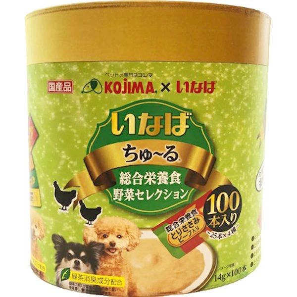 【なくなり次第終了】いなば ちゅ～る100P 総合栄養食 野菜セレクション ［ちゅーる］ 14g×100本入り（25本×4種）