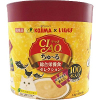 【なくなり次第終了】チャオ ちゅ～る100P 総合栄養食セレクション ［ちゅーる］ 14g×100本入り（25本×4種）
