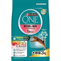 【定期】【送料無料】ピュリナワン キャット 室内飼い猫用 インドアキャット 1歳以上 サーモン＆ツナ 3kg
