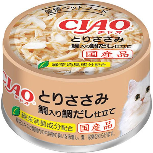 【単品】チャオ ホワイティ とりささみ 鯛入り 鯛だし仕立て 85g
