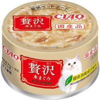 【単品】チャオ 贅沢 本まぐろ まぐろ・とりささみ80g