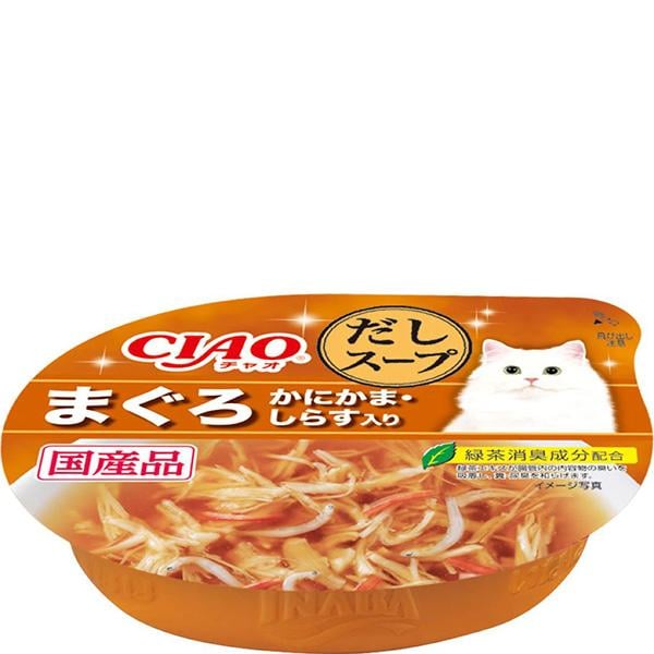 【単品】チャオこのままだしスープ まぐろ かにかま・しらす入り 60g