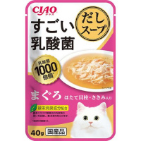 【単品】チャオ すごい乳酸菌 だしスープ まぐろ ほたて貝柱・ささみ入り 40g