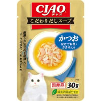 【単品】チャオ こだわりだしスープ かつお ほたて貝柱・ささみ入り 30g