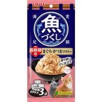 【単品】魚づくし 高齢猫用 まぐろ・かつお ささみ入り 60g×3袋