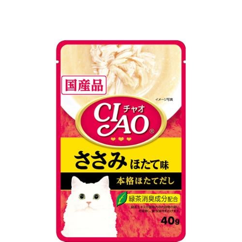 【単品】チャオパウチ ささみ ほたて味 40g