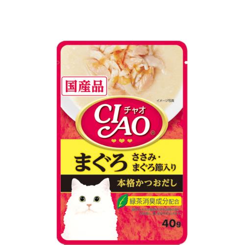 【単品】チャオパウチ まぐろ ささみ・まぐろ節入り 40g
