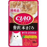 【単品】チャオパウチ 贅沢本まぐろ まぐろ・とりささみ 35g