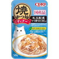 【単品】焼かつおディナー 毛玉配慮 かつお節・ほたて貝柱入り 50g