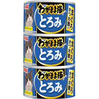 【単品】わがまま猫 とろみ まぐろ かつお節入り 140g×3缶パック