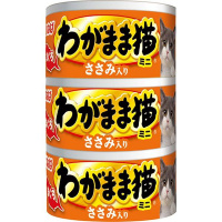 【単品】わがまま猫 まぐろミニ ささみ入り まぐろ 60g×3缶パック