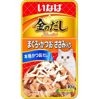 【単品】金のだし パウチ まぐろ・かつお ささみ入り 40g