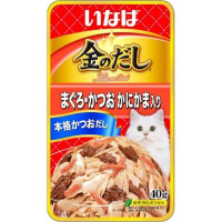 【単品】金のだし パウチ まぐろ・かつお かにかま入り 40g