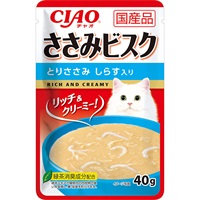 【単品】チャオ ささみビスク パウチ とりささみ しらす入り 40g