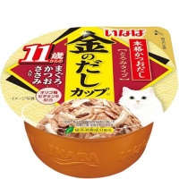 【単品】いなば 金のだしカップ 11歳からのまぐろ・かつお・ささみ入り 70g