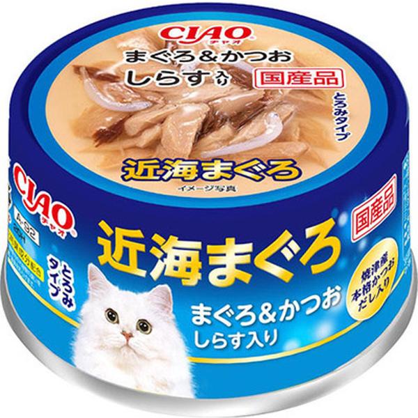 【単品】チャオ 近海まぐろ まぐろ＆かつお しらす入り 80g