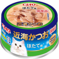 【単品】チャオ 近海かつお ほたて味 80g