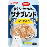【単品】チャオ まぐろ・かつおのツナブレンド パウチ しらす入り 40g