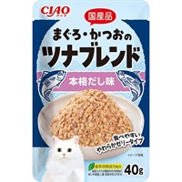 【単品】チャオ まぐろ・かつおのツナブレンド パウチ 本格だし味 40g