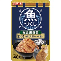 【単品】いなば 魚づくし 総合栄養食 まぐろ・かつお かつお節入り 40g